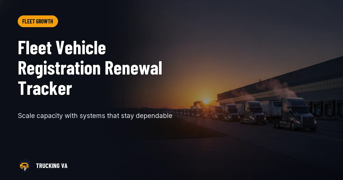 Fleet Vehicle Registration Renewal Tracker trucking guide thumbnail