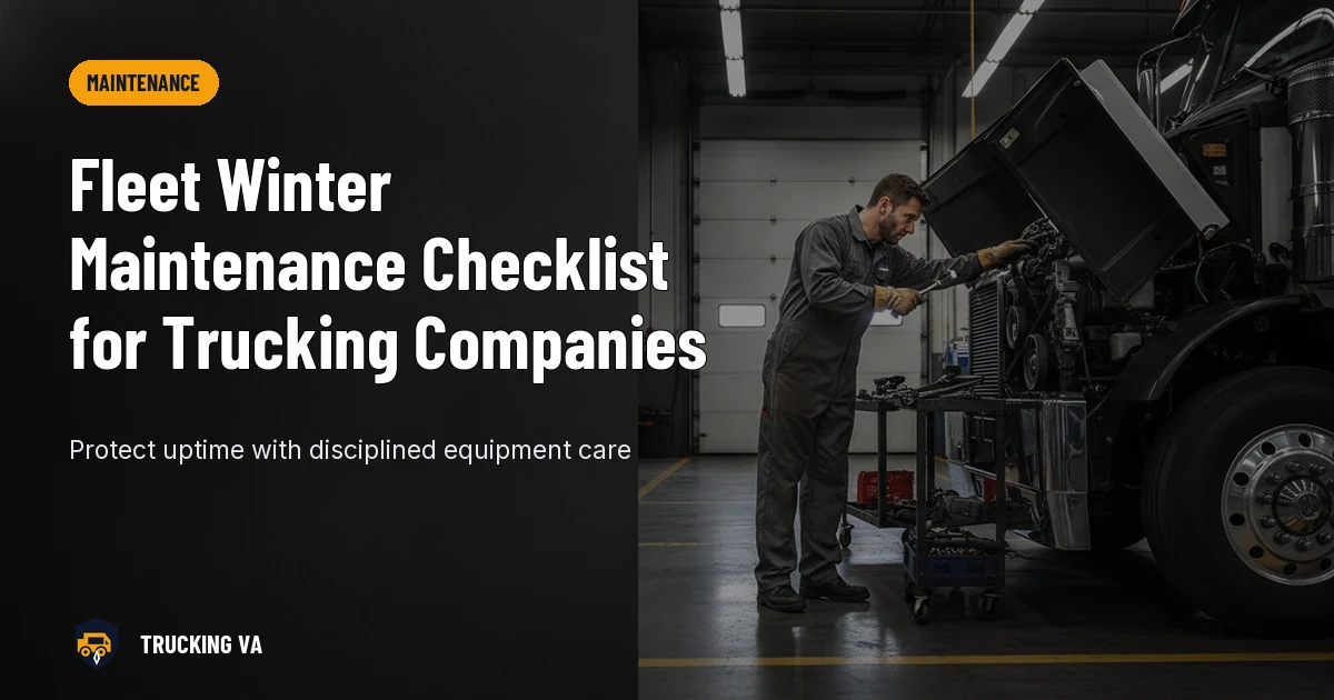 Fleet Winter Maintenance Checklist for Trucking Companies trucking guide thumbnail