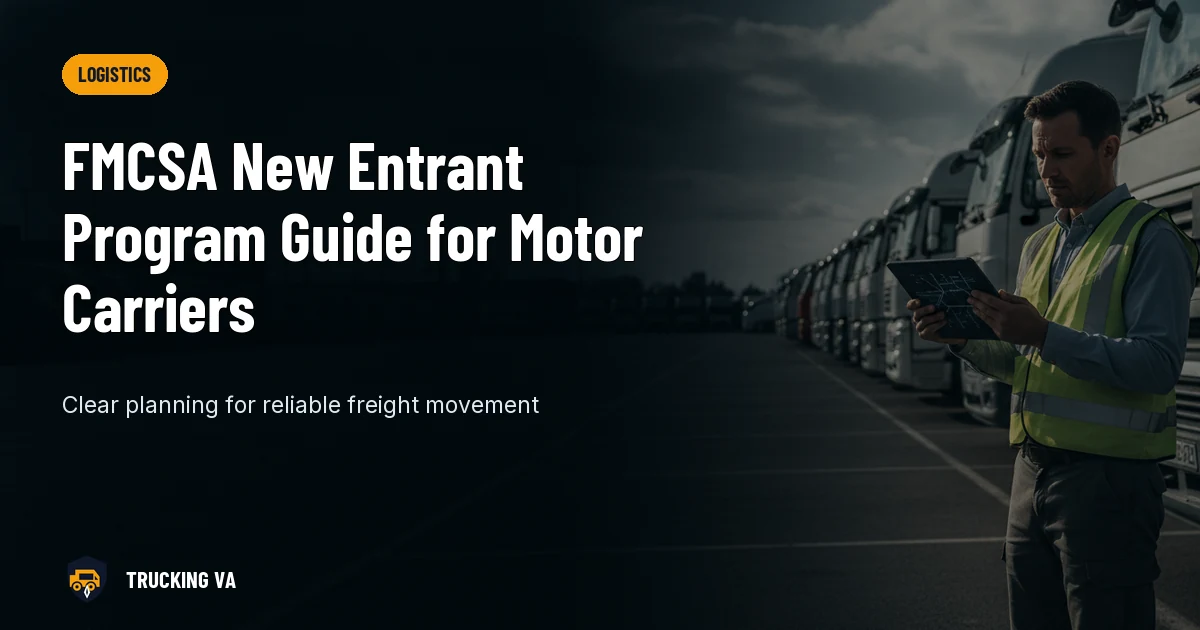 FMCSA New Entrant Program Guide for Motor Carriers trucking guide thumbnail