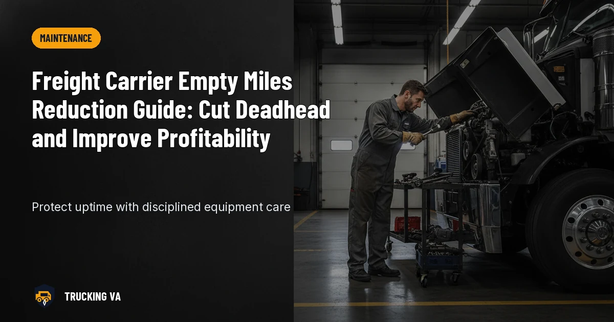 Freight Carrier Empty Miles Reduction Guide: Cut Deadhead and Improve Profitability trucking guide thumbnail