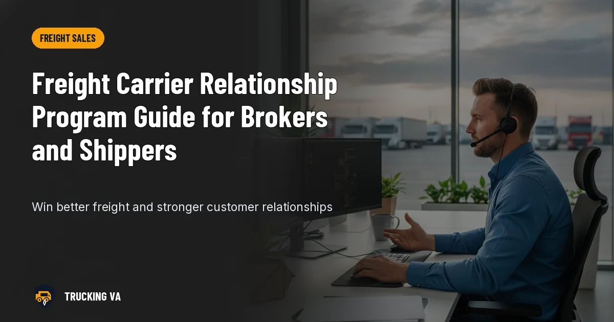 Freight Carrier Relationship Program Guide for Brokers and Shippers trucking guide thumbnail