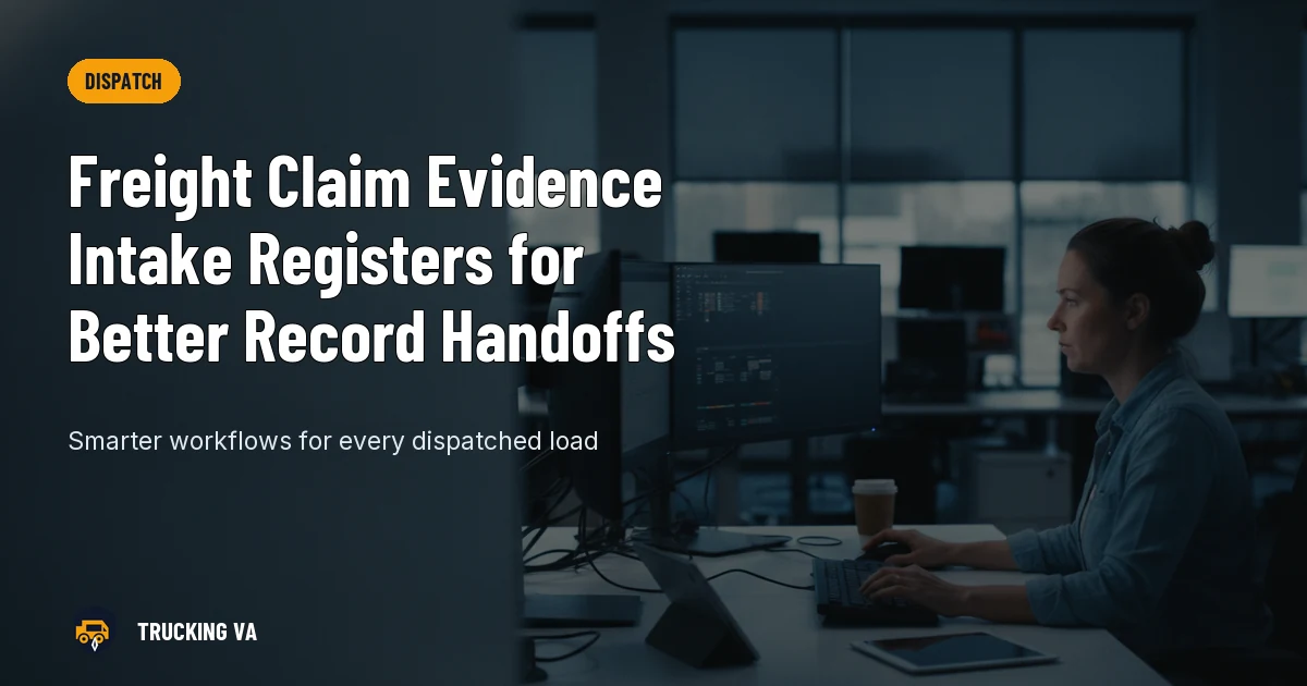 Freight Claim Evidence Intake Registers for Better Record Handoffs trucking guide thumbnail