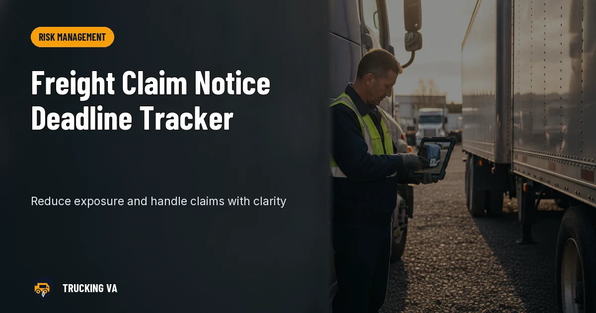 Freight Claim Notice Deadline Tracker trucking guide thumbnail