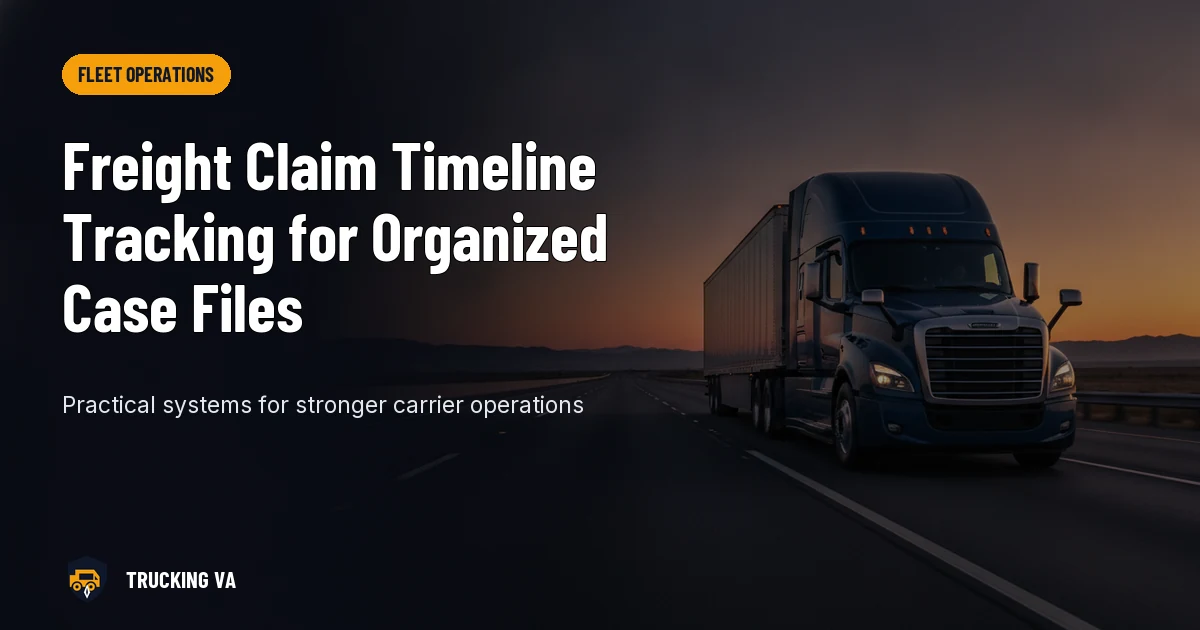 Freight Claim Timeline Tracking for Organized Case Files trucking guide thumbnail