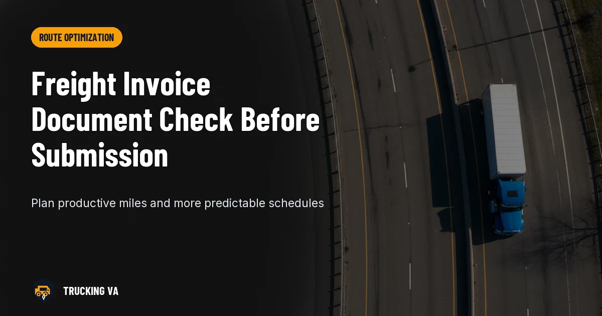 Freight Invoice Document Check Before Submission trucking guide thumbnail