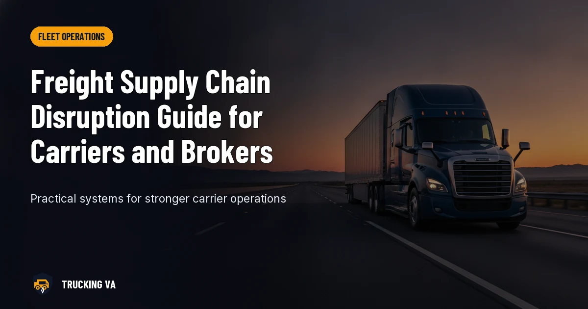 Freight Supply Chain Disruption Guide for Carriers and Brokers trucking guide thumbnail