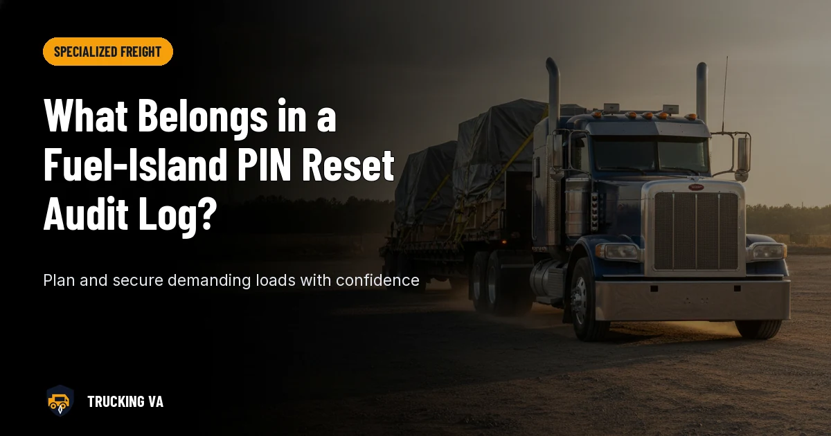 What Belongs in a Fuel-Island PIN Reset Audit Log? trucking guide thumbnail