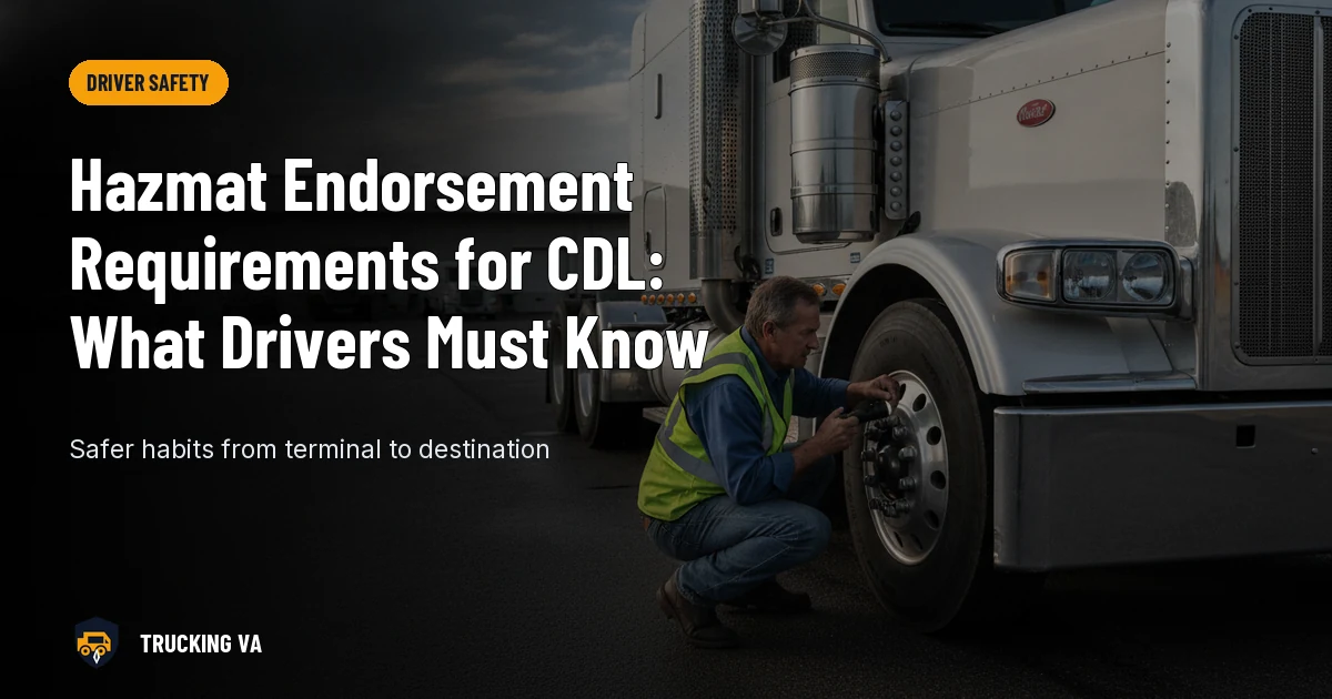 Hazmat Endorsement Requirements for CDL: What Drivers Must Know trucking guide thumbnail