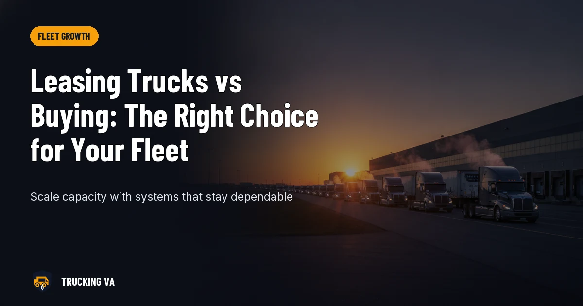 Leasing Trucks vs Buying: The Right Choice for Your Fleet trucking guide thumbnail