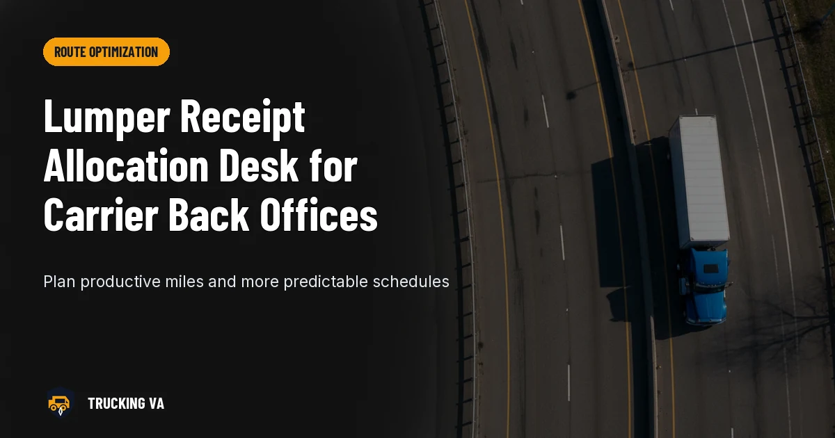 Lumper Receipt Allocation Desk for Carrier Back Offices trucking guide thumbnail