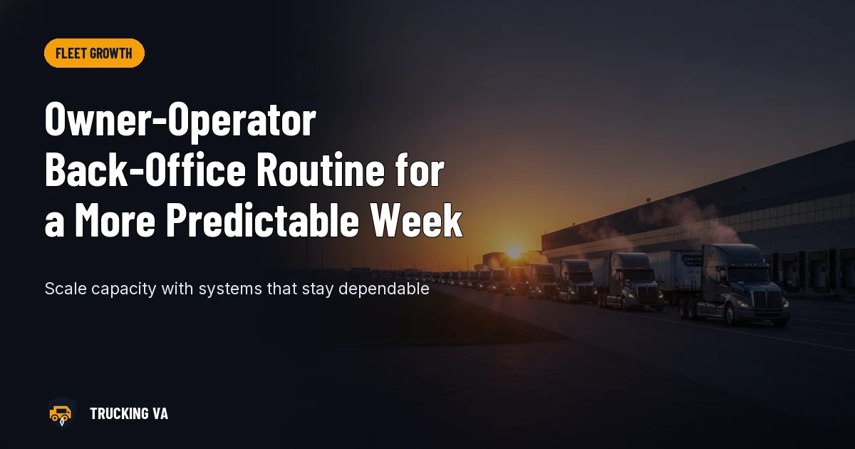 Owner-Operator Back-Office Routine for a More Predictable Week trucking guide thumbnail