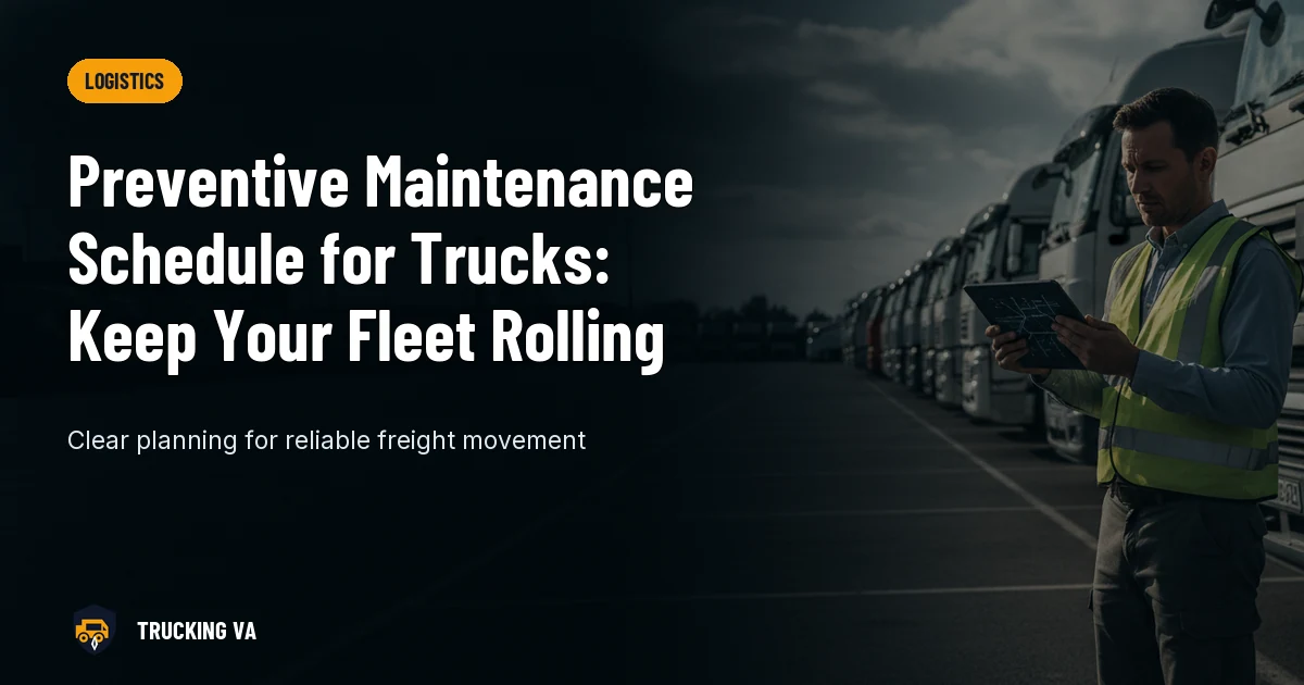 Preventive Maintenance Schedule for Trucks: Keep Your Fleet Rolling trucking guide thumbnail