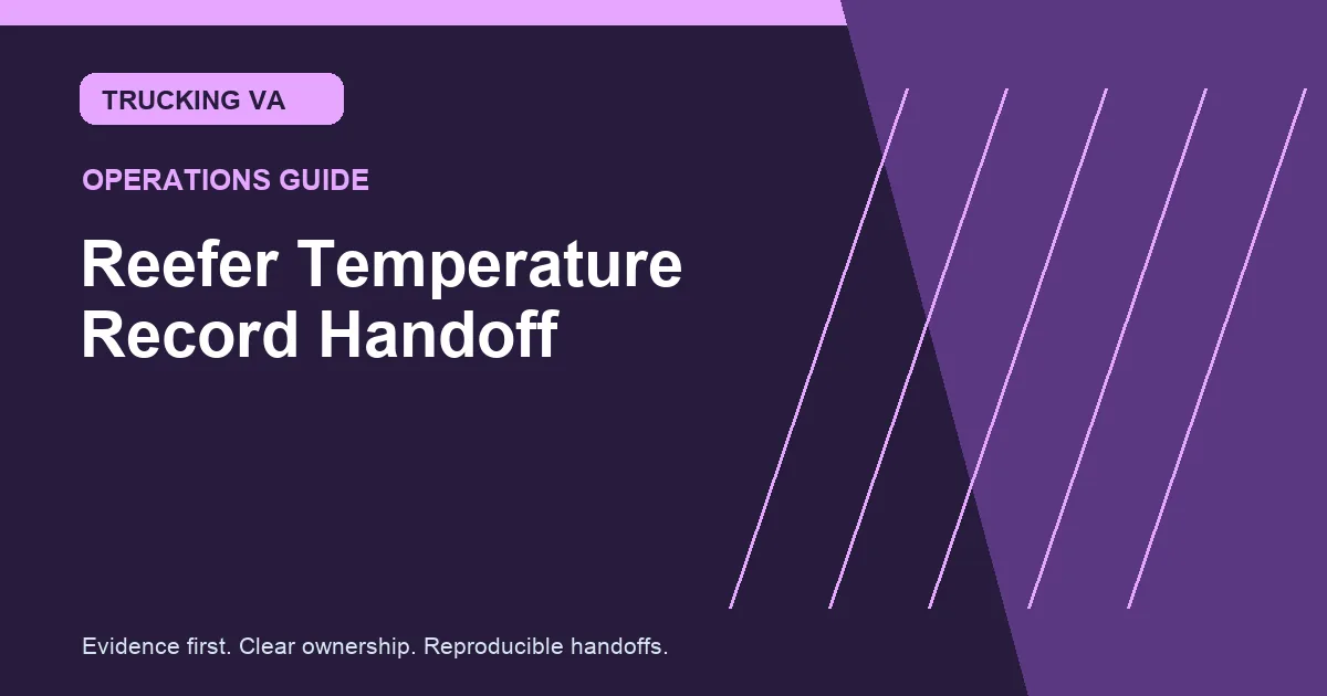 Reefer Temperature Record Handoff trucking guide thumbnail
