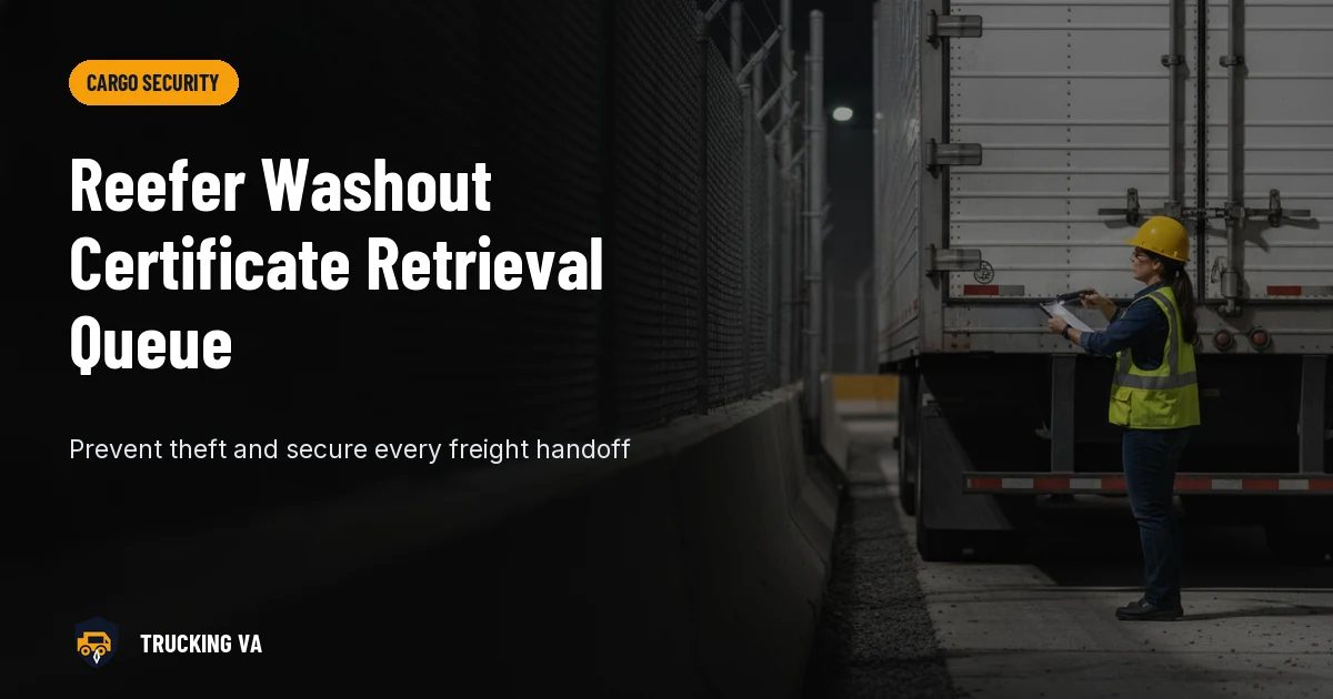Reefer Washout Certificate Retrieval Queue trucking guide thumbnail