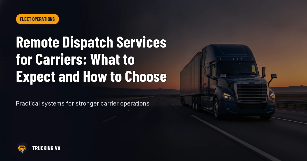 Remote Dispatch Services for Carriers: What to Expect and How to Choose trucking guide thumbnail