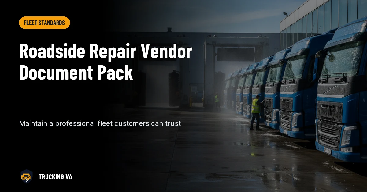 Roadside Repair Vendor Document Pack trucking guide thumbnail