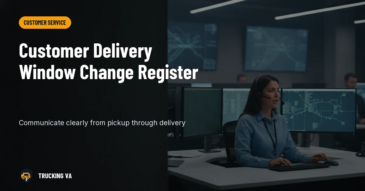 Customer Delivery Window Change Register trucking guide thumbnail