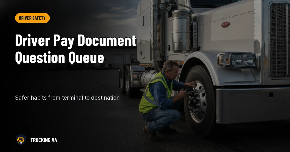 Driver Pay Document Question Queue trucking guide thumbnail