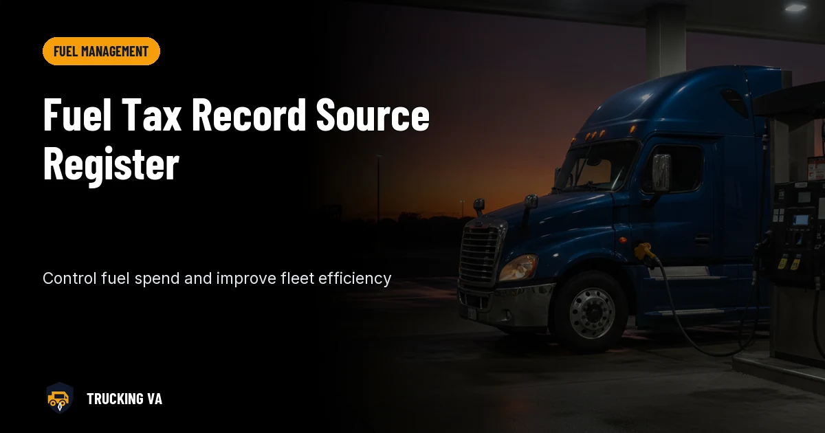 Fuel Tax Record Source Register trucking guide thumbnail