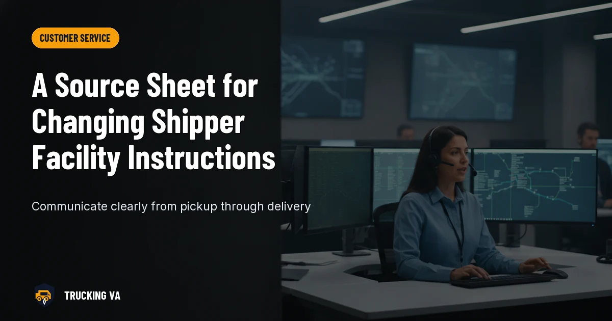 A Source Sheet for Changing Shipper Facility Instructions trucking guide thumbnail