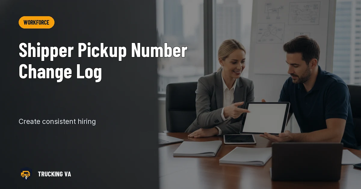 Shipper Pickup Number Change Log trucking guide thumbnail