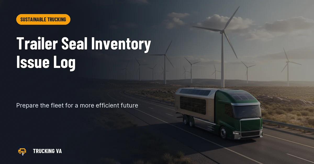 Trailer Seal Inventory Issue Log trucking guide thumbnail