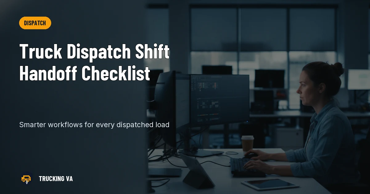 Truck Dispatch Shift Handoff Checklist trucking guide thumbnail