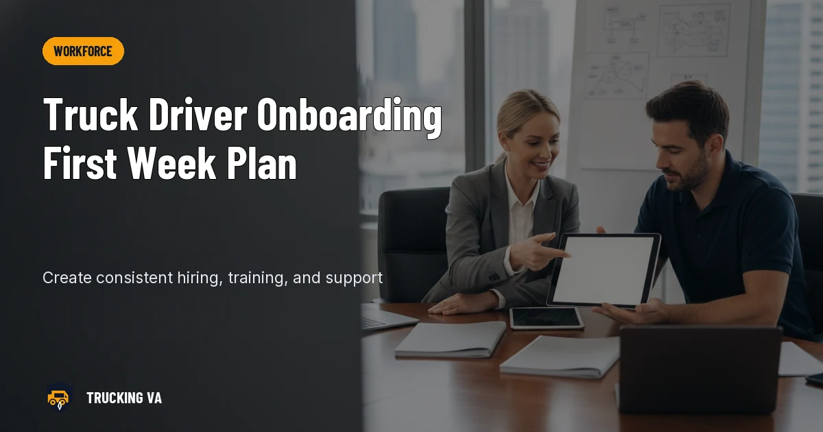 Truck Driver Onboarding First Week Plan trucking guide thumbnail