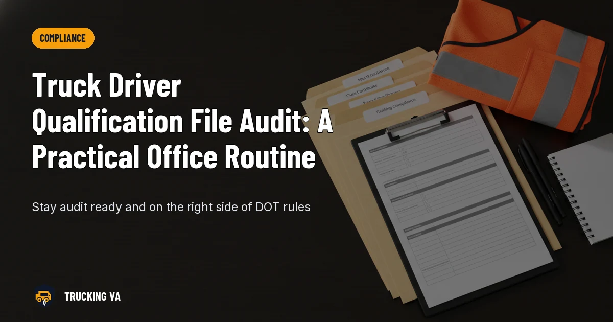 Truck Driver Qualification File Audit: A Practical Office Routine trucking guide thumbnail
