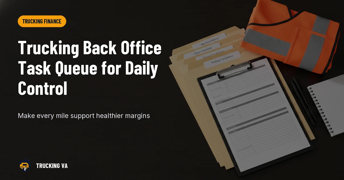 Trucking Back Office Task Queue for Daily Control