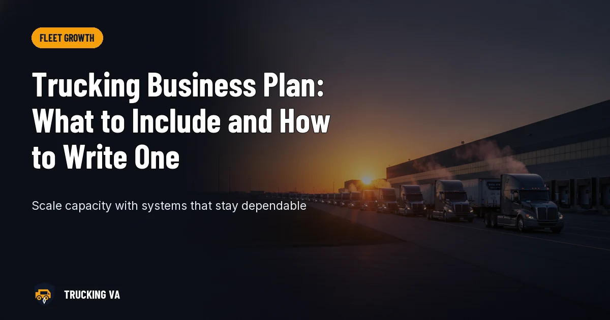 Trucking Business Plan: What to Include and How to Write One trucking guide thumbnail