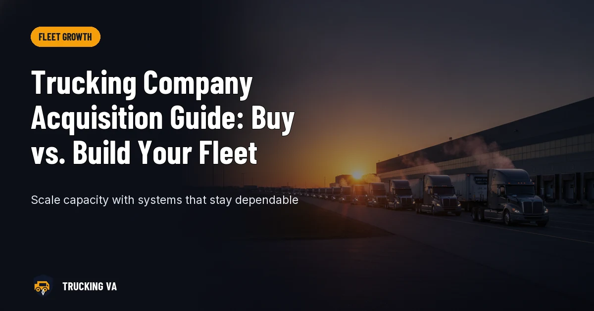 Trucking Company Acquisition Guide: Buy vs. Build Your Fleet trucking guide thumbnail