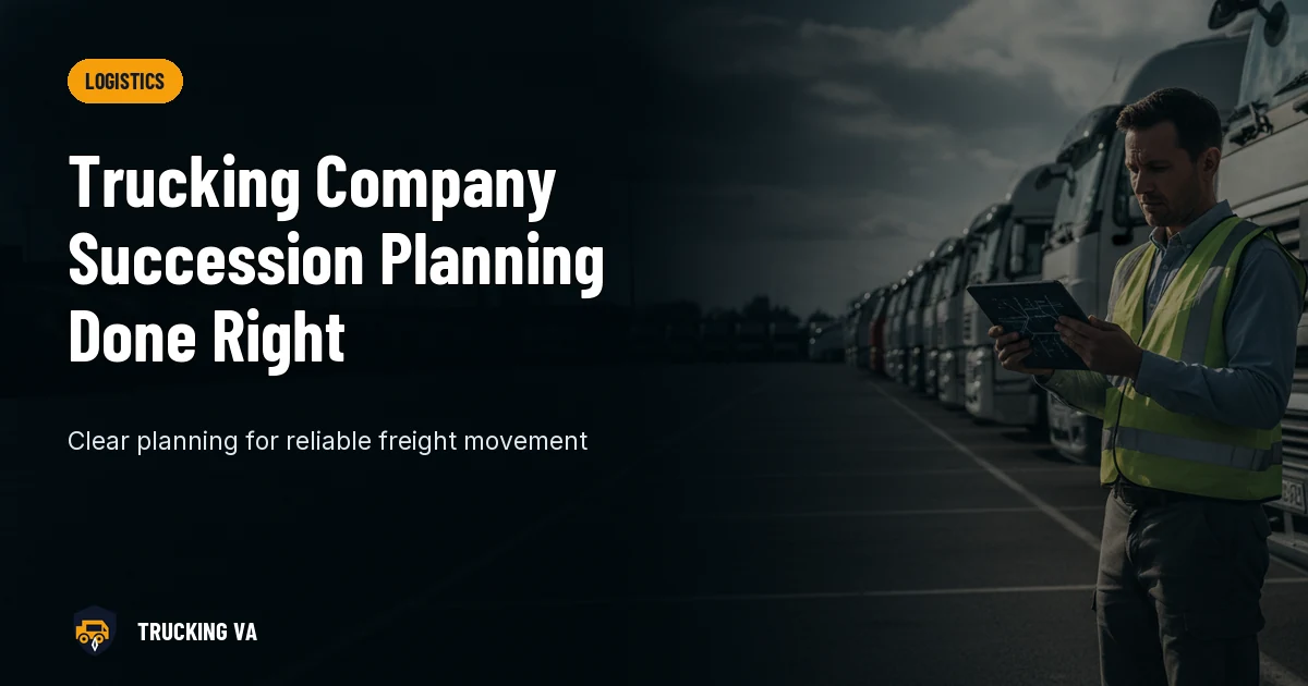 Trucking Company Succession Planning Done Right trucking guide thumbnail