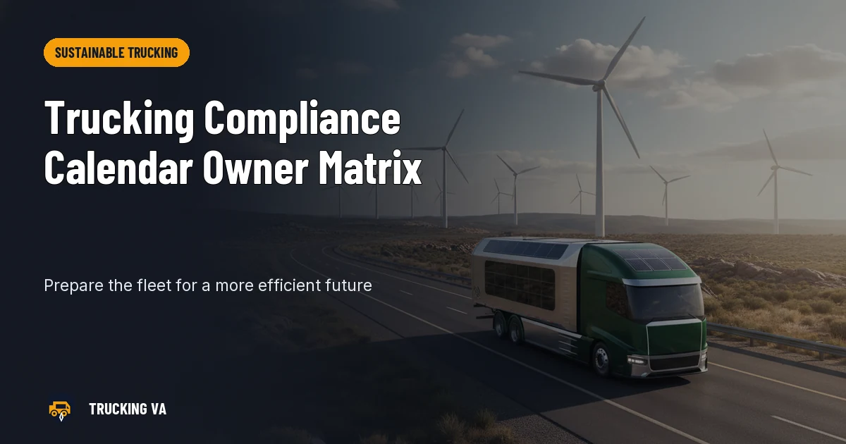 Trucking Compliance Calendar Owner Matrix trucking guide thumbnail