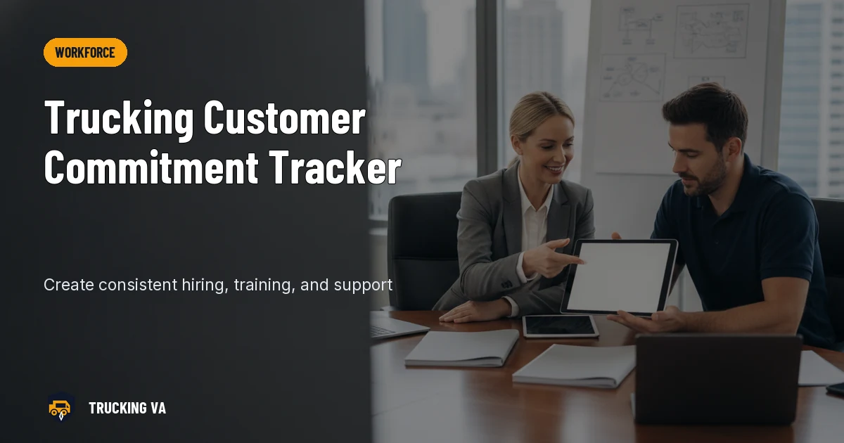 Trucking Customer Commitment Tracker trucking guide thumbnail