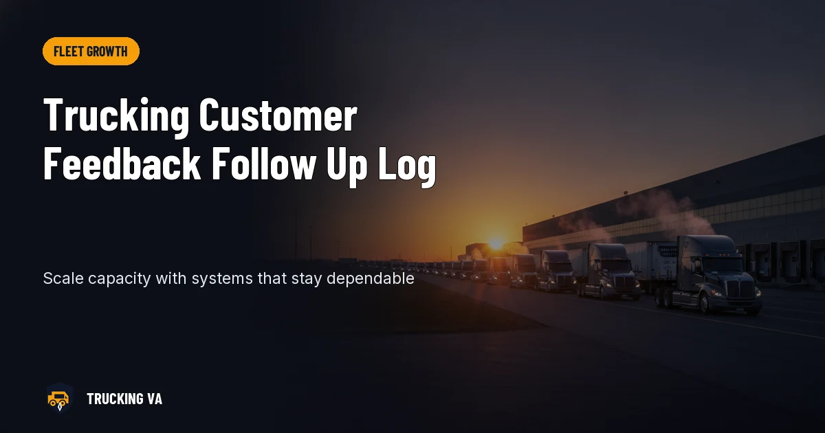 Trucking Customer Feedback Follow Up Log trucking guide thumbnail