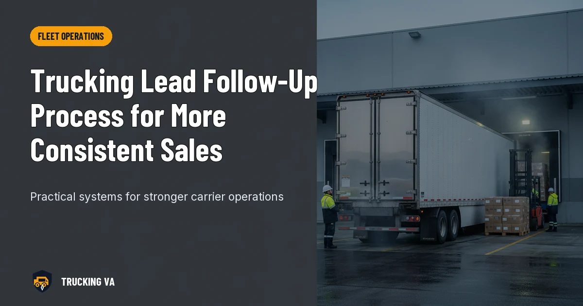 Trucking Lead Follow-Up Process for More Consistent Sales