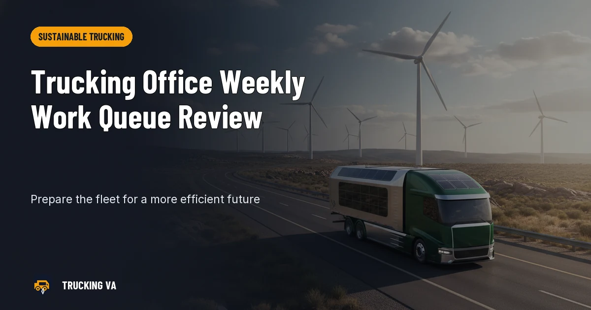 Trucking Office Weekly Work Queue Review trucking guide thumbnail