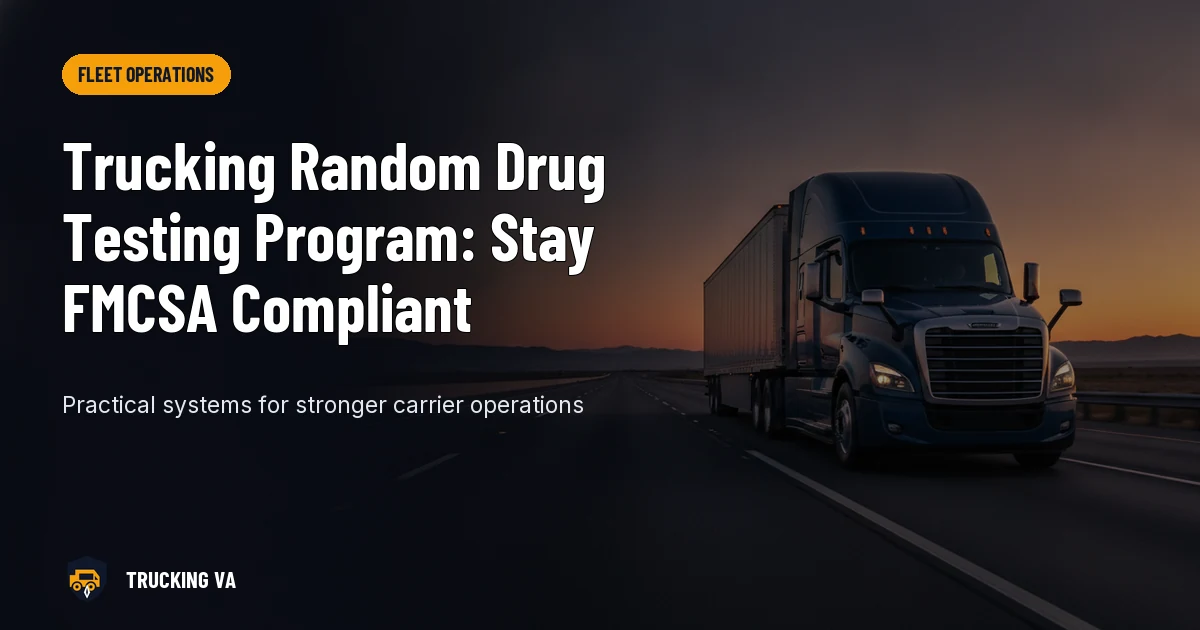 Trucking Random Drug Testing Program: Stay FMCSA Compliant trucking guide thumbnail