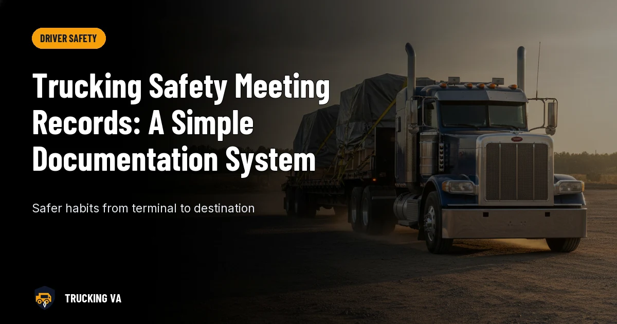Trucking Safety Meeting Records: A Simple Documentation System