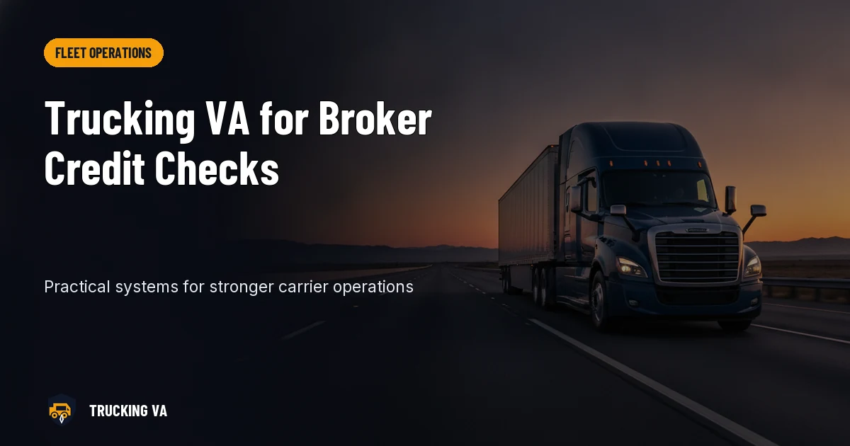 Trucking VA for Broker Credit Checks trucking guide thumbnail