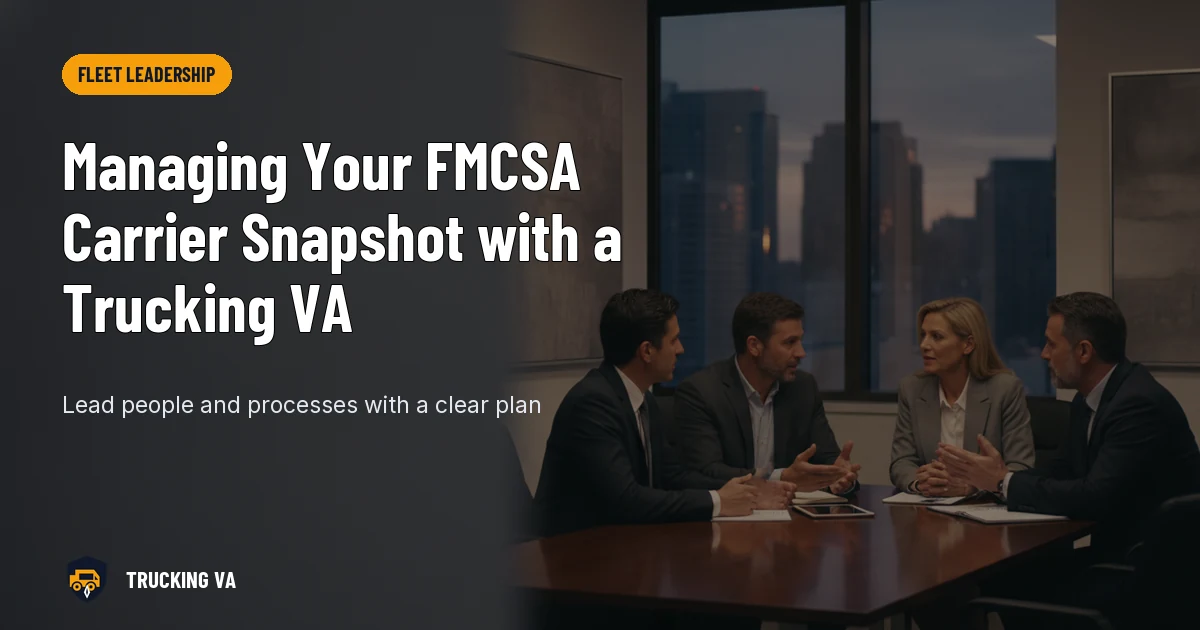 Managing Your FMCSA Carrier Snapshot with a Trucking VA trucking guide thumbnail