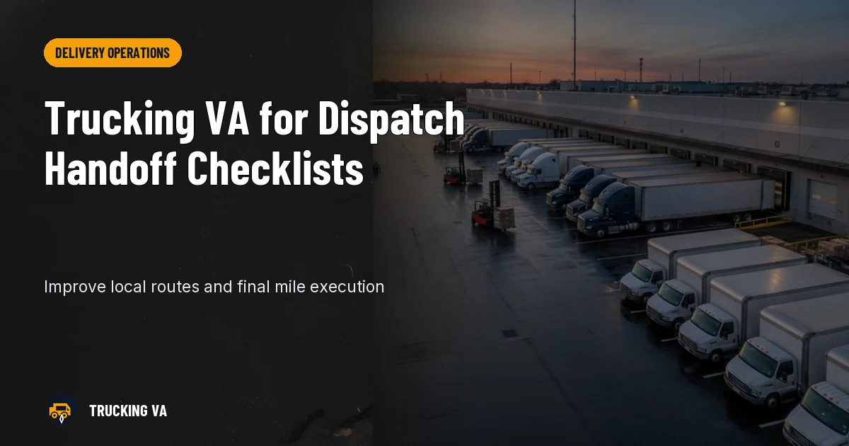 Trucking VA for Dispatch Handoff Checklists trucking guide thumbnail