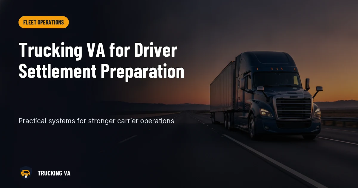 Trucking VA for Driver Settlement Preparation trucking guide thumbnail