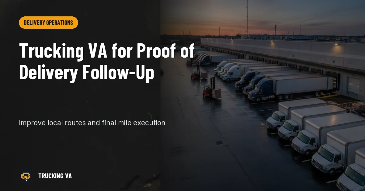Trucking VA for Proof of Delivery Follow-Up trucking guide thumbnail