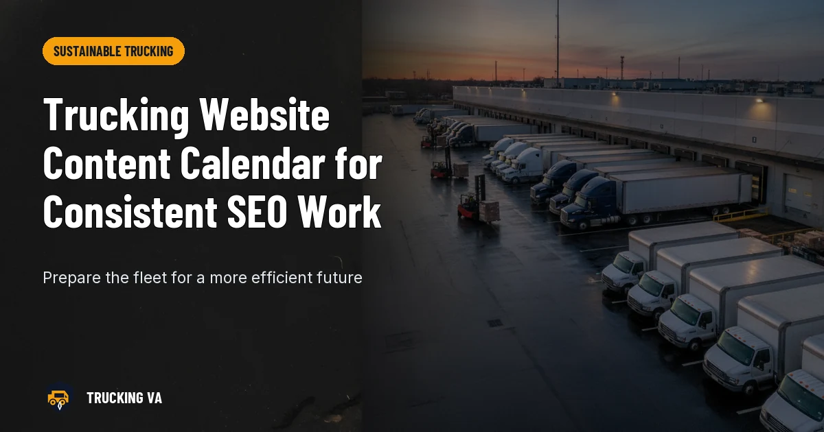 Trucking Website Content Calendar for Consistent SEO Work