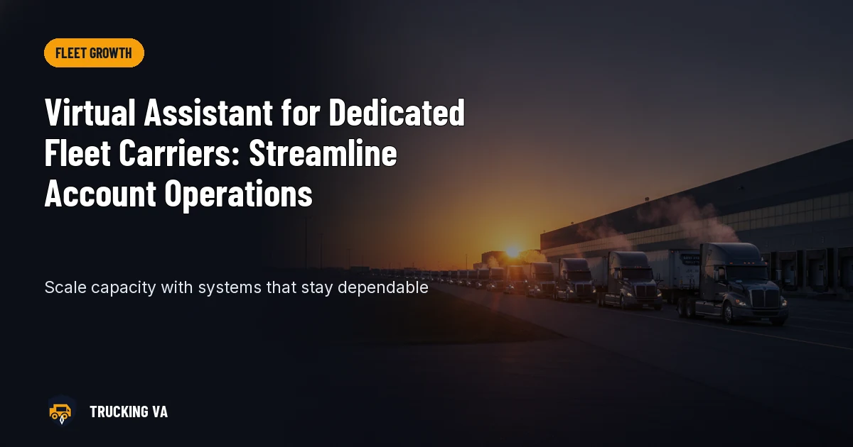 Virtual Assistant for Dedicated Fleet Carriers: Streamline Account Operations trucking guide thumbnail